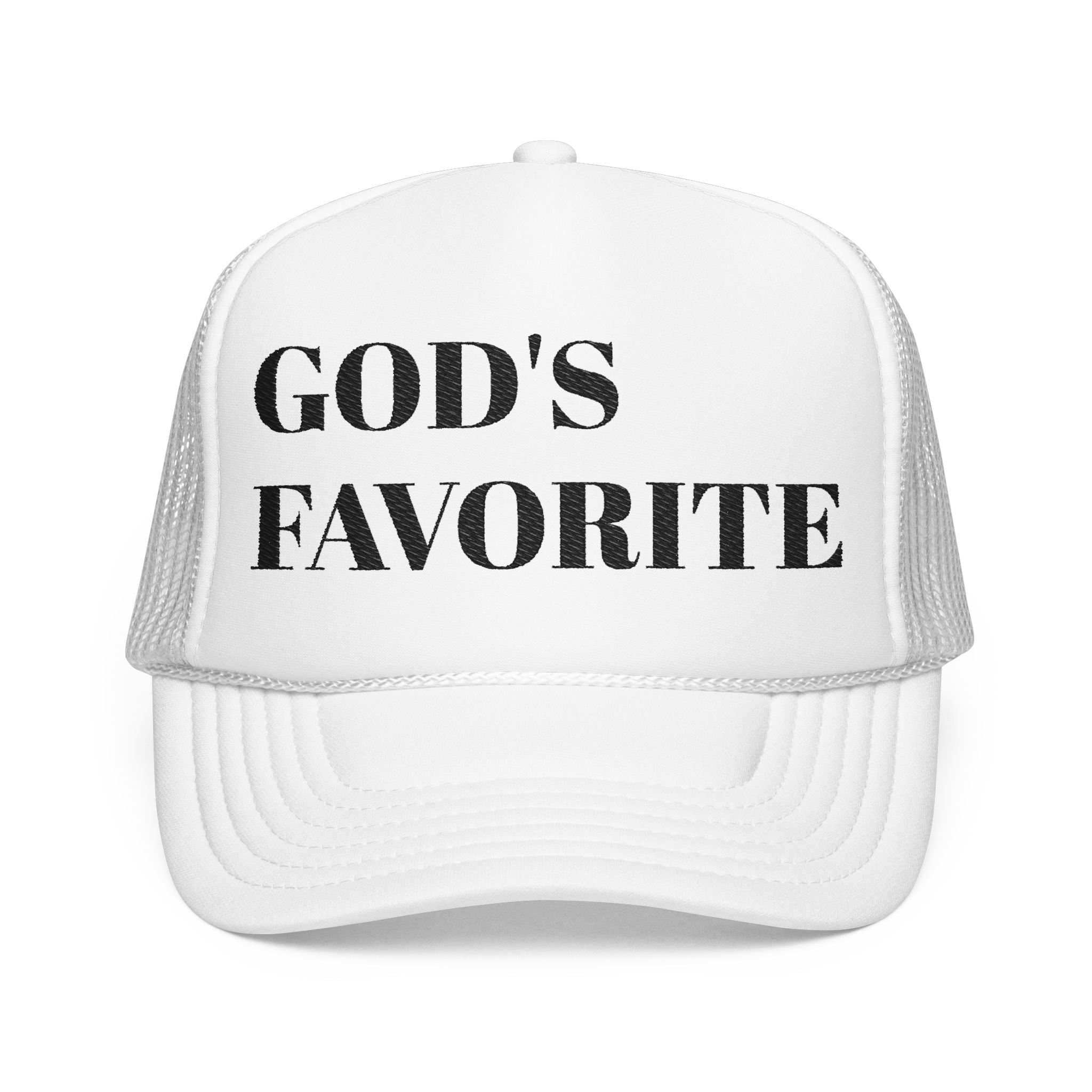 God's Favorite Trucker Hat — Faith-Inspired Foam Mesh Cap