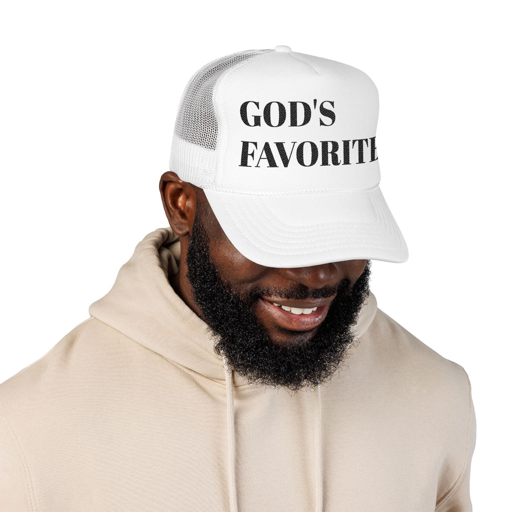 God's Favorite Trucker Hat — Faith-Inspired Foam Mesh Cap